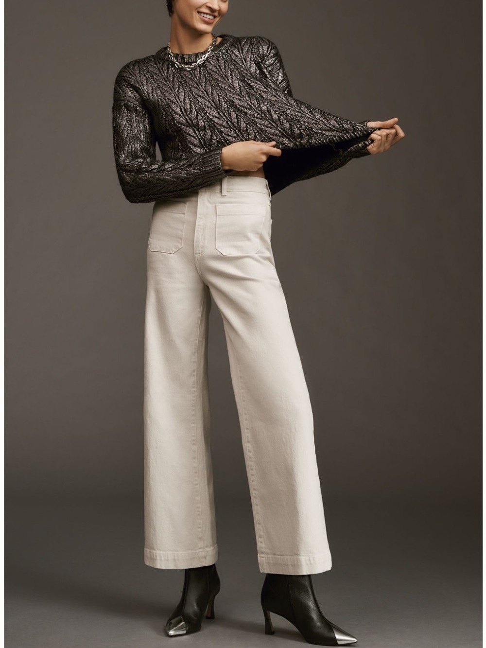 Rollas Sailor High Rise Crop wide leg Jean